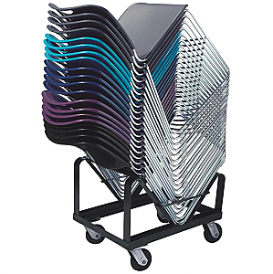 Hi-Tech Ultra-Compact Plastic Stacking Chair GUNMETAL GRAY 8502