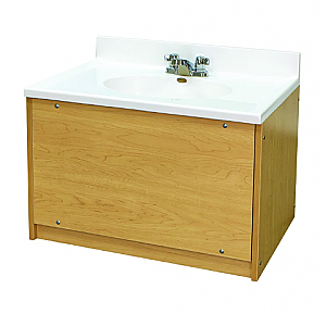 Tot Mate 31'' Single Bathroom Vanity with Cultured Marble Top TM8350R Maple