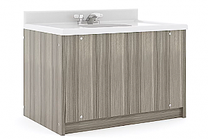Tot Mate Day Care Vanities and Sinks 31-in Shadow Elm Gray  TM8350R.0W92