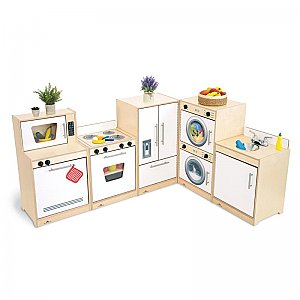 Contemporary Kitchen Ensemble White WB7400W