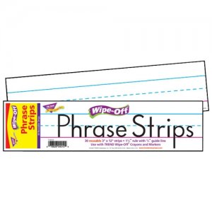 White Wipe-off Phrase Strips (B56-4010)
