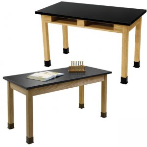 Standard Hardwood Classroom Science Tables 48" Wide/ 24" Deep/ Table Legs height Option Available AP BS2448BA
