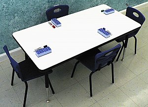 DRY-ERASE MARKER BOARD ACTIVITY TABLE 24"X 36" ADJUSTABLE HEIGHT M5236