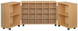 Eco ™ Tri-Fold Sectional Storage w/ Trays - Preschool Size [3051A73-TOT]