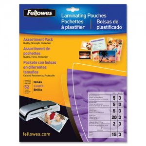 Fellowes Laminating Pouch Starter Kit, 52 pack 