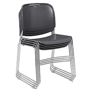 HI-TECH ULTRA-COMPACT PLASTIC STACKING CHAIR WINE 8508