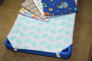 Poly/Cotton Cot Sheet Toddler size 40"x23" AL-808