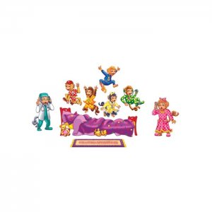  Five Monkeys Jumping on the Bed Bilingual Rhyme Flannelboard Set  LFV-22702