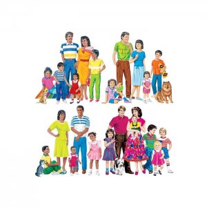  Multicultural Families Flannelboard Set Set all 4 Pre-cut LFV-22211