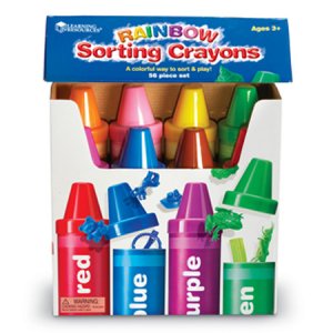 Rainbow Sorting Crayons LER 3070