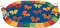 KIDSoft 123 ABC Butterfly Fun Oval Rug 6'9 x 9'5 CK 3506