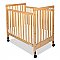 SafetyCraft Compact Fixed-Side Crib Slatted Ends with3" Thick Mattress FD1631040