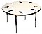 DRY-ERASE MARKERBOARD ACTIVITY TABLE 48"INCH ROUND ADJUSTABLE HEIGHT M548CR