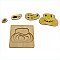Frog Multi-Layer Growth Puzzle, Wooden Natural Material 17026