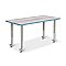 Activity Table  24" X 48" Rectangle Mobile Driftwood Gray/Costal blue/Gray 6403JCM452