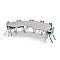 Activity Table 48" X 72" KIDNEY SHAPE Driftwood Gray Height Option Available JON-6423JC