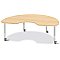 Kidney Activity Table 48" X 72" KIDNEY SHAPE Mobile - Maple/Maple/Gray 6423JCM251
