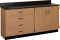 Science lab Wall Work Counter with Locks -- 1" Acid Resistant Laminate 84170 K36 (21)
