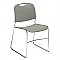 Hi-Tech Ultra-Compact Plastic Stacking Chair GUNMETAL GRAY 8502