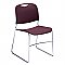 HI-TECH ULTRA-COMPACT PLASTIC STACKING CHAIR WINE 8508