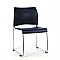 CAFETORIUM STACKABLE CHAIR WITH CHROME FRAME AND SLED BASE NAVY 8818-11-04