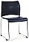 CAFETORIUM STACKABLE CHAIR WITH CHROME FRAME AND SLED BASE BLACK 8818-11-10