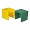 Cube Chair – Set of 2 Yellow and Green CF910-081