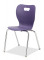 Smooth Stacking Chair with Glide, 16" Seat Heigt Chrome Frame(Colors Option Available) C-SM-16 CH
