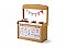 Make-Believe Stand with Hide-away Panel and 6 Clear Open Tubs BMB5-C