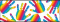 Straight Borders Rainbow Handprints [CD108030]