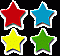 Mini Incentive ChartsSeals Self-adhesiveMulticolor Stars [CD2177