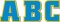 Team Spirit Designer Letters.Royal Blue and Gold [CTP6574]