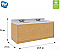 Tot Mate Vanities and Sinks 49-in Maple Double Sink Bathroom Vanity Maple TM8352R
