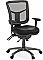 CoolMesh Executive Mid Back Chair - Black Antimicrobial Vinyl with Titanium BaseCHK77540BLKEU01AB