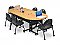 Teak Flipper Folding Training Table 24 x 60 BALT89775M