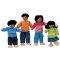 Plan Toys African American Doll Family B19-X74160 