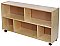 BIRCH PLYWOOD LOW 15"DEEP STORAGE 5-COMPARTMENT 26"H S366