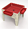 Toddler Mite Sensory Table Red Tub with Sandstone frame S8318 RDSS