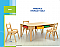 MAPLE VERSATILE STORAGE TABLE HIGH PRESSURE LAMINATE TOP 3/4"SOLID MAPLE APRON & LEGS 30"X 48" JB 920