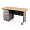 Allied Mobile Single Pedestal MTSP2454 Teacher Desk with Rectangular