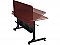 Mahogany Flipper Folding Training Table 24 x 60 BALT 89876M