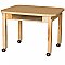 Mobile Classroom High Pressure Laminate Desk with Hardwood Legs- 14" HPL1824DSK14C6