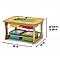 Bamboo Sensory and Construction Bricks Table with Assorted Tub Combo SST02-VM