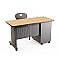Allied Mobile Single Pedestal MTSP2454 Teacher Desk with Rectangular
