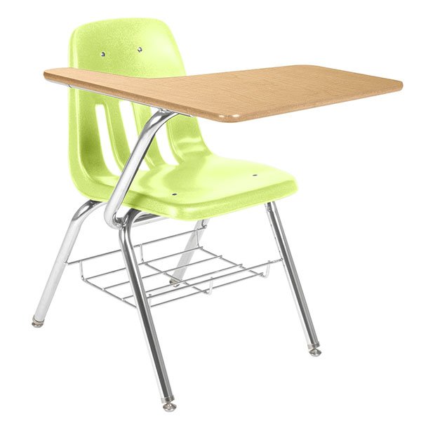 Virco Left Handed Tablet Arm Chair Desk with 18" Seat, 12" x 20" x 25